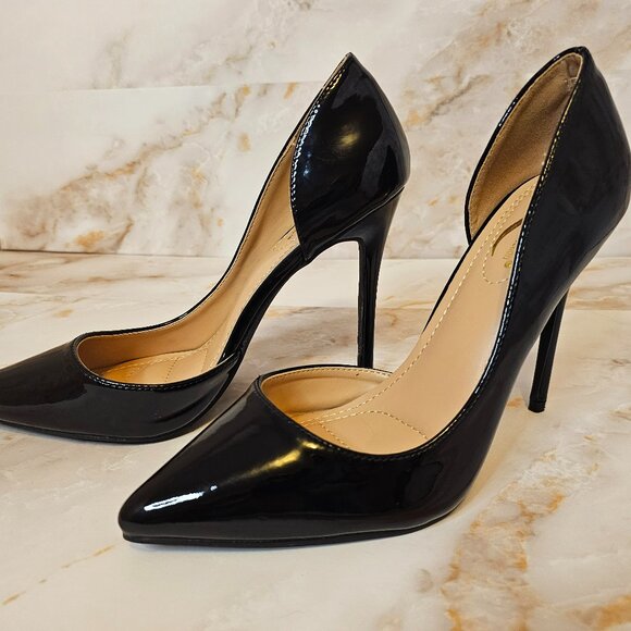 Elegant Collection Black Stiletto Heels, Size 9 - Picture 4 of 7